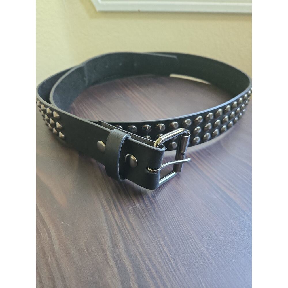 Hot Topic Studded Black Y2K Men's Belt Adjustable Punk Rock Style XL